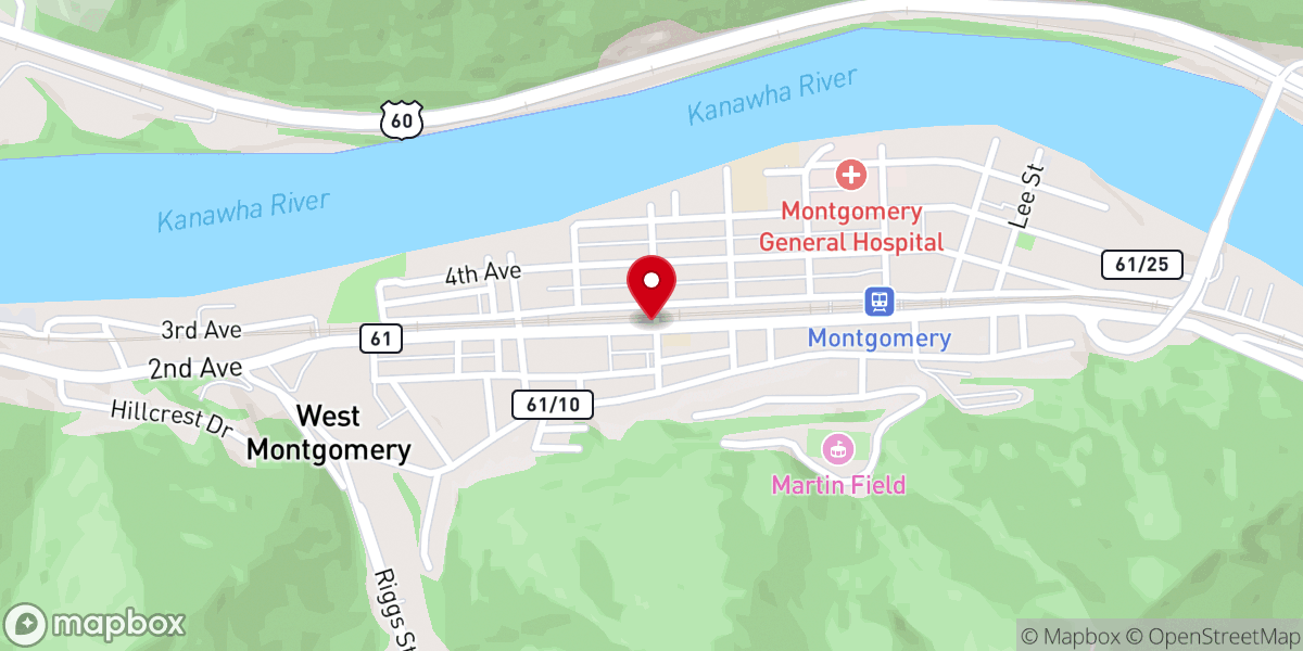 Map showing location of Eagle Central Baptist Church