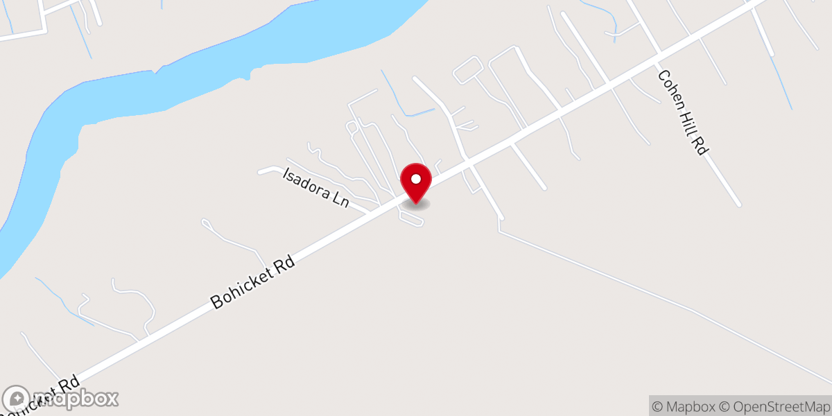 Map showing location of Hebron Zion Presbyterian Church