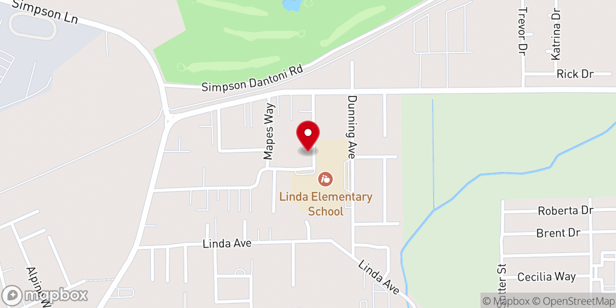 Map showing location of Betania Romanian Pentecostal Church