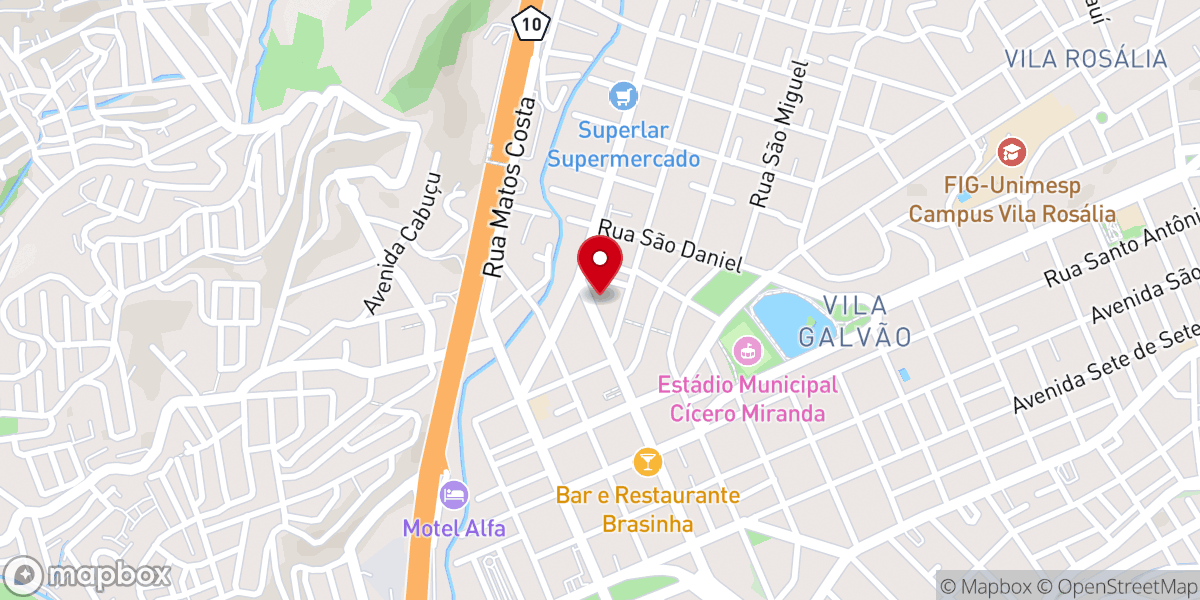 Map showing location of Igreja Evangélica Corpo de Cristo