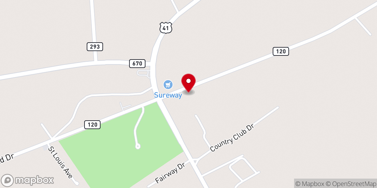 Map showing location of Church of Christ