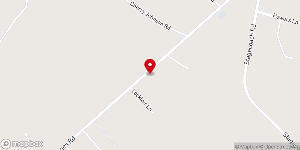 Map showing location of Piney Grove Church