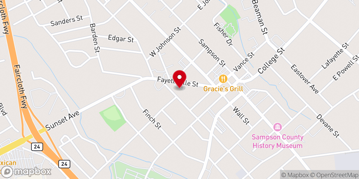 Map showing location of Graves Memorial Presbyterian