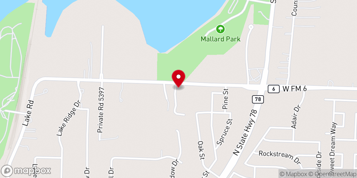 Map showing location of Lavon church of Christ