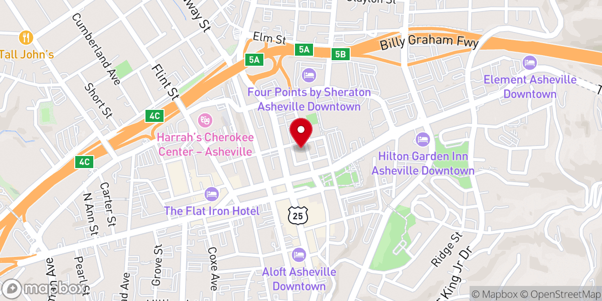 Map showing location of The Venue