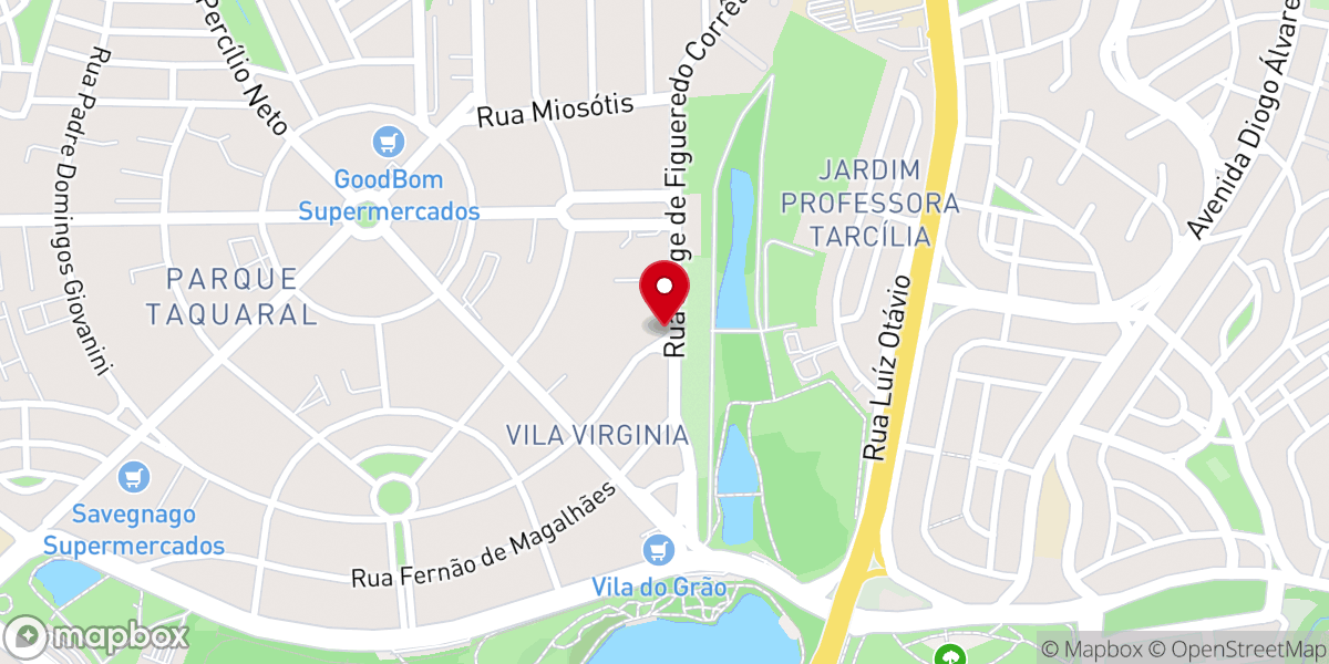 Map showing location of Igreja Família Cristã