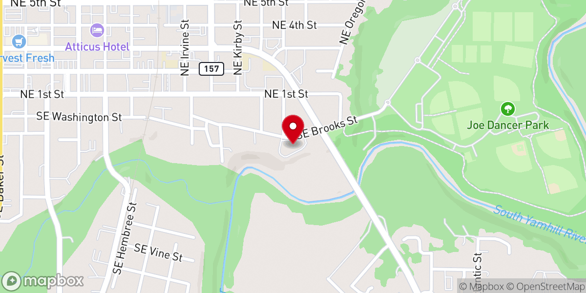Map showing location of First Christian Church