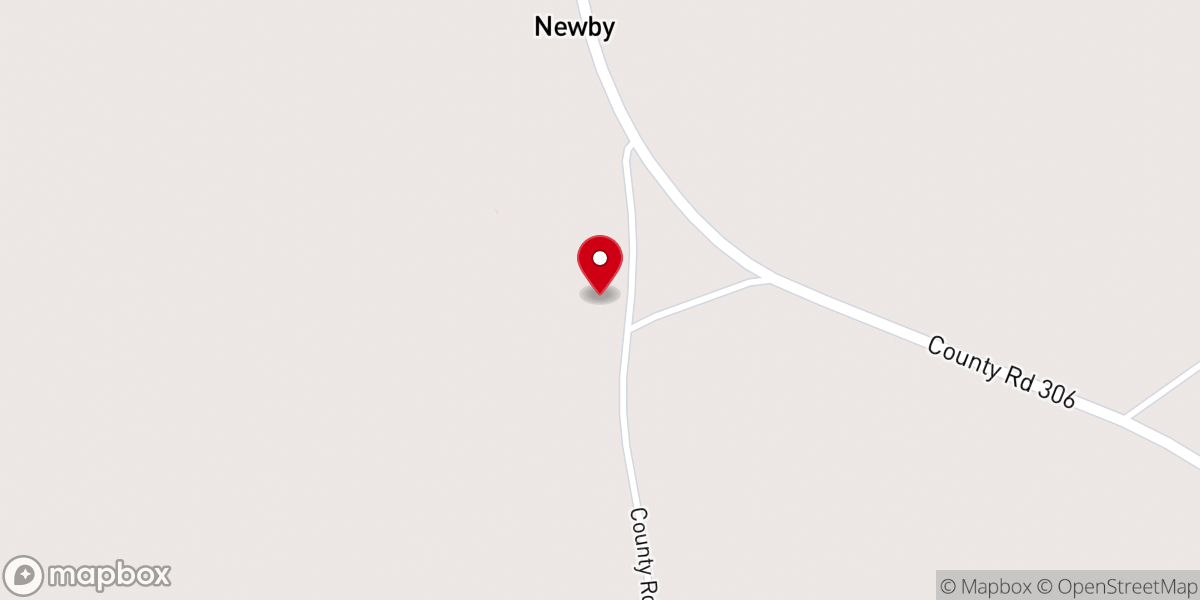Map showing location of Newbia Baptist Church