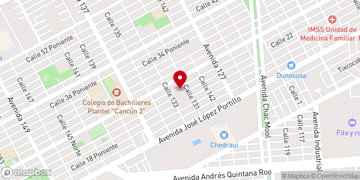 Map showing location of Parroquia Divina Providencia
