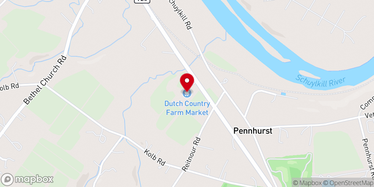 Map showing location of Dutch Country Farm Market