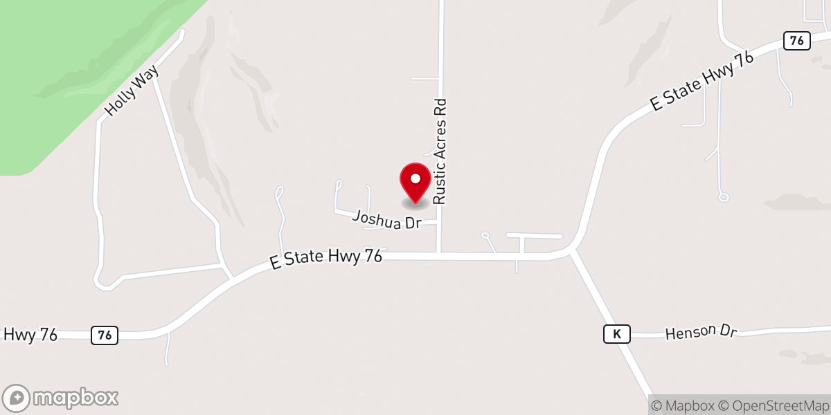 Map showing location of Hilltop Church of God