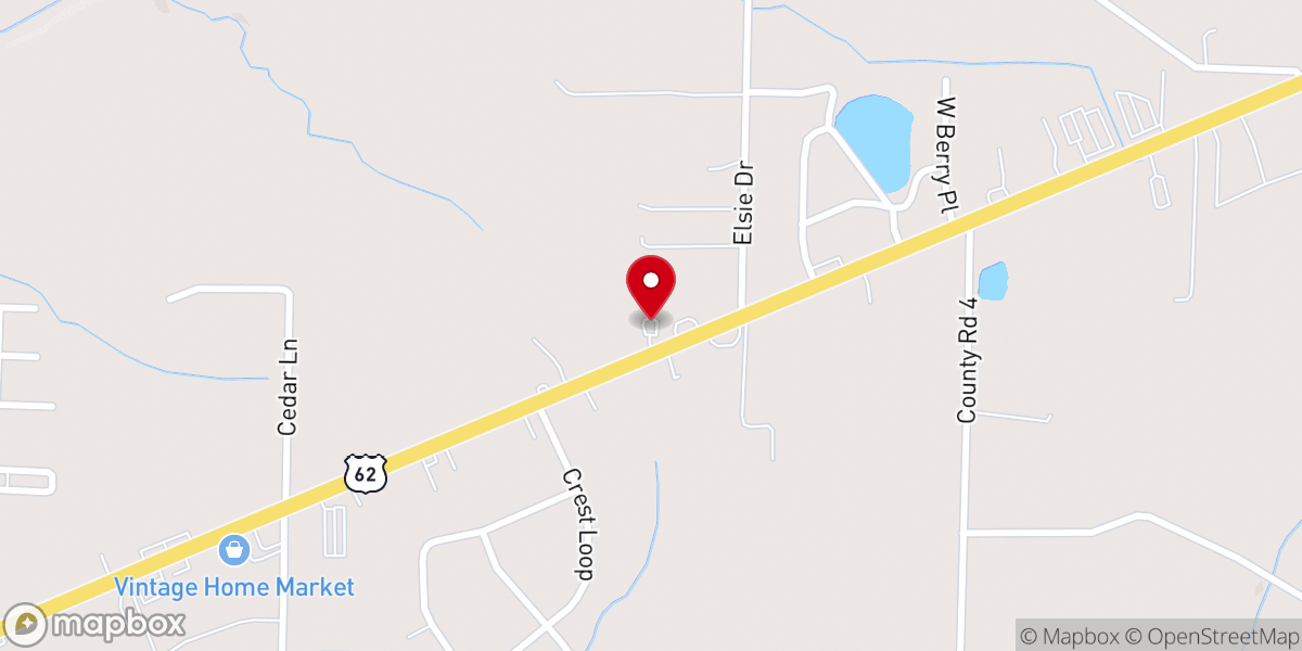 Map showing location of White River church of Christ