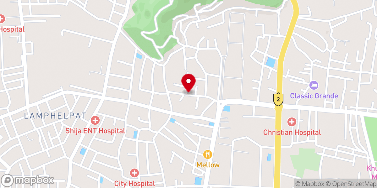Map showing location of Thangmeiband Baptist Church