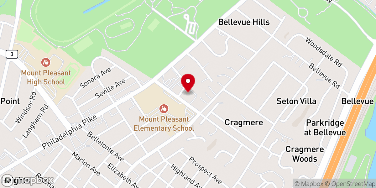 Map showing location of Church of the Covenant
