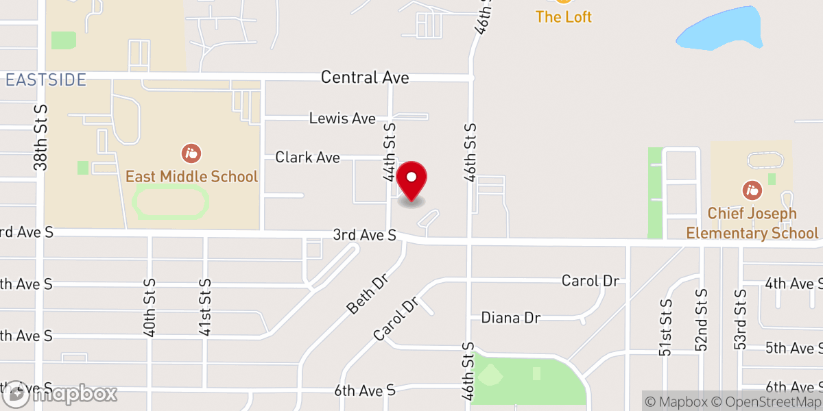 Map showing location of Holy Spirit Catholic Church