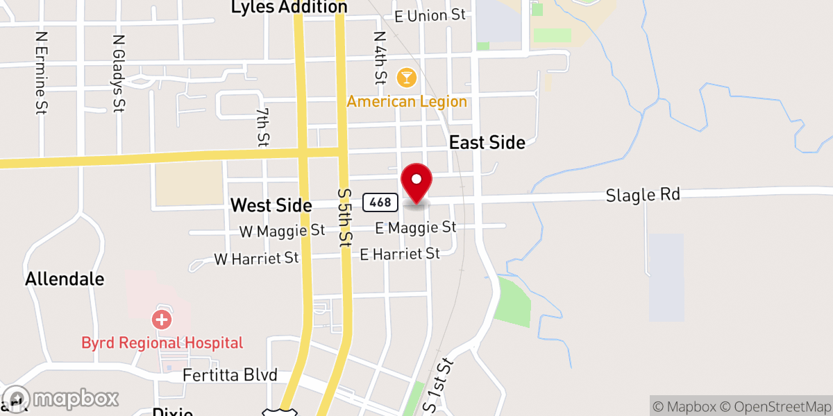 Map showing location of Vernon Parish Police Jury