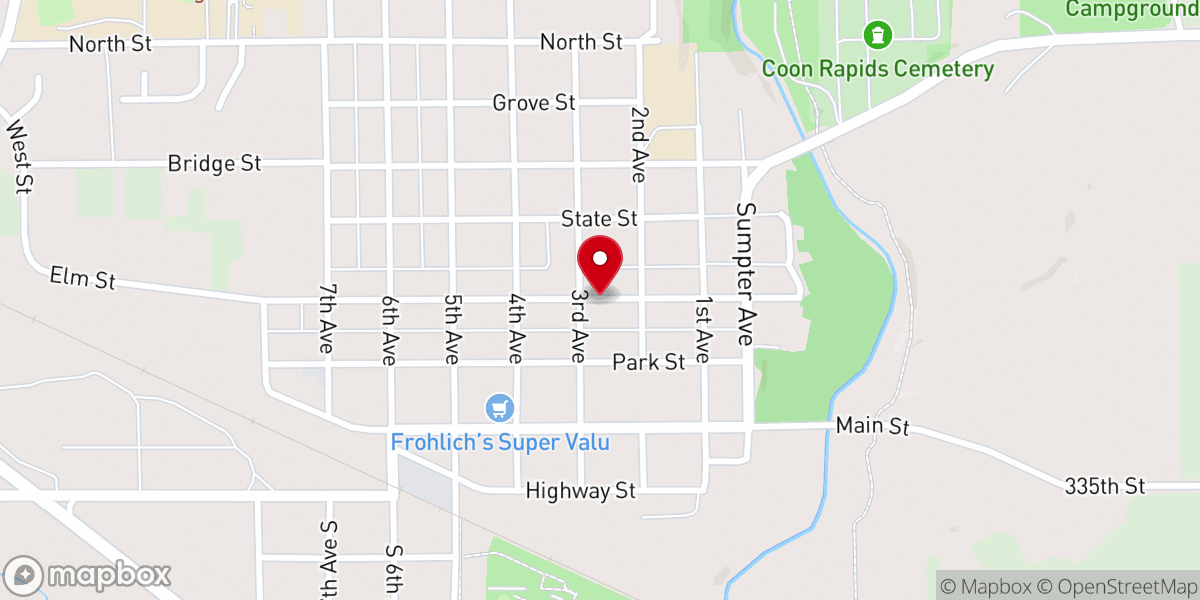 Map showing location of First Christian Church