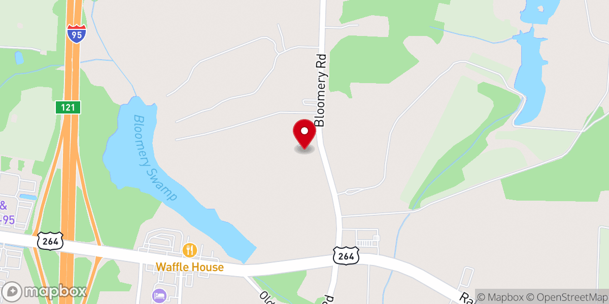 Map showing location of Harvest Baptist Church