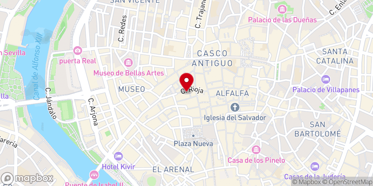 Map showing location of Convento de Santo Angel