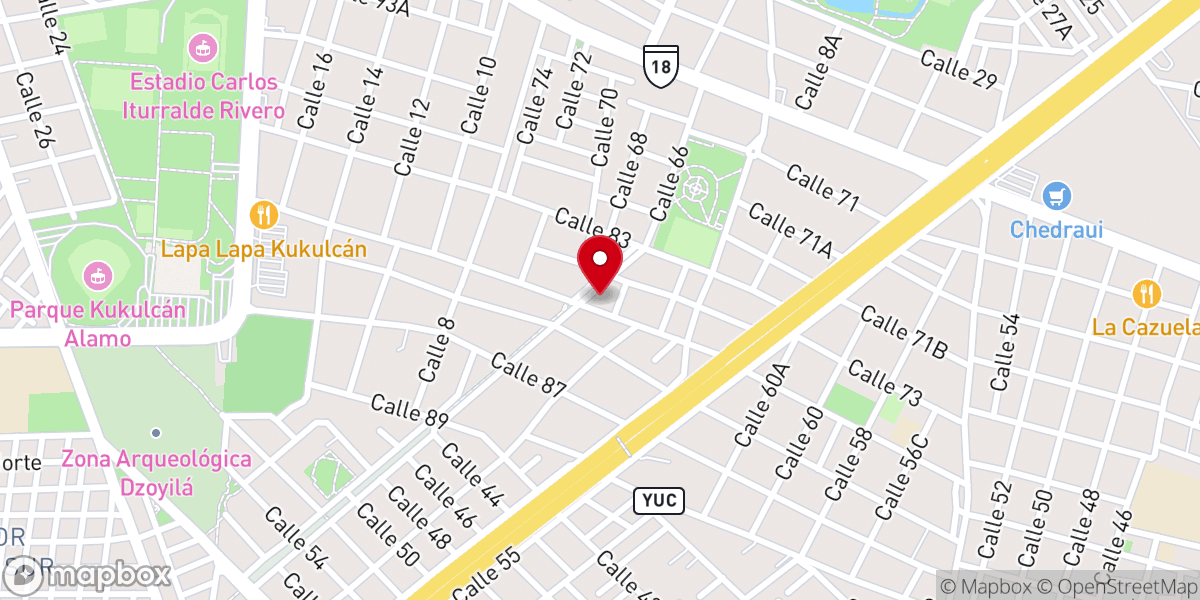 Map showing location of Iglesia bautista CORDERO DE DIOS