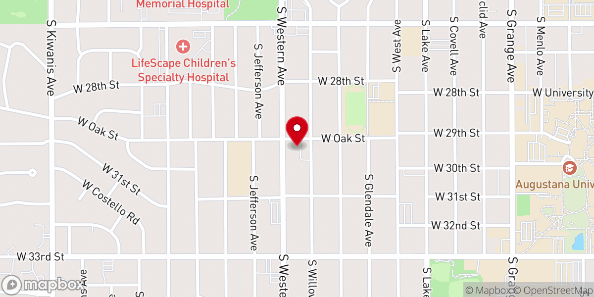 Map showing location of Our Redeemer Lutheran Church