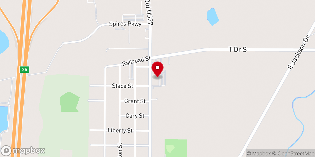 Map showing location of First Baptist Church