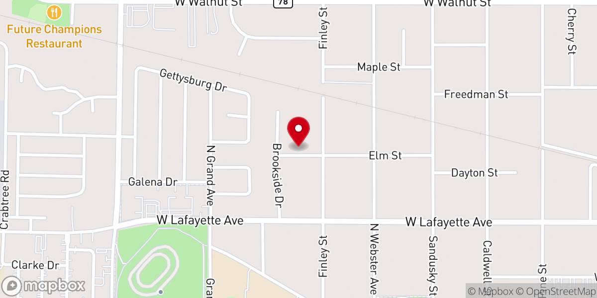 Map showing location of Jacksonville Bible Church