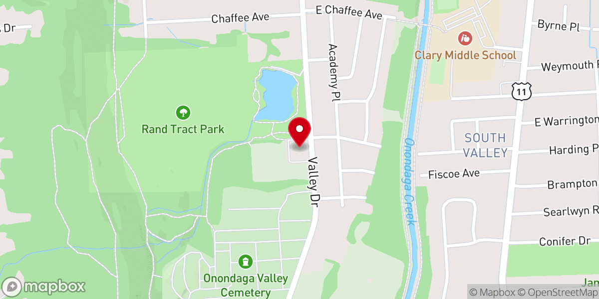 Map showing location of St Paul's United Methodist Church