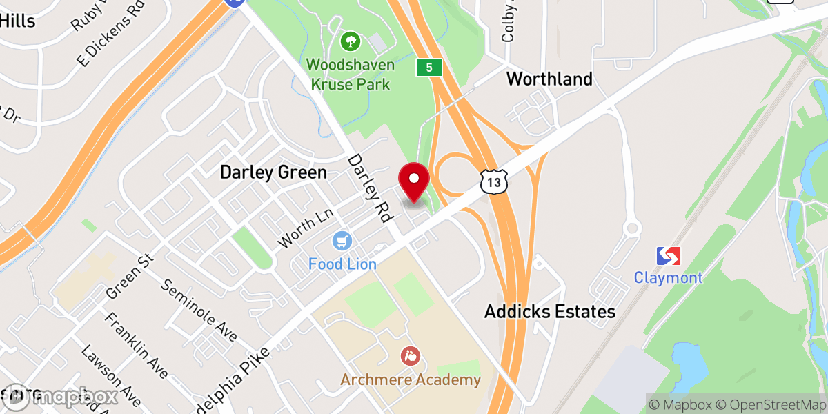 Map showing location of Church of the Ascension