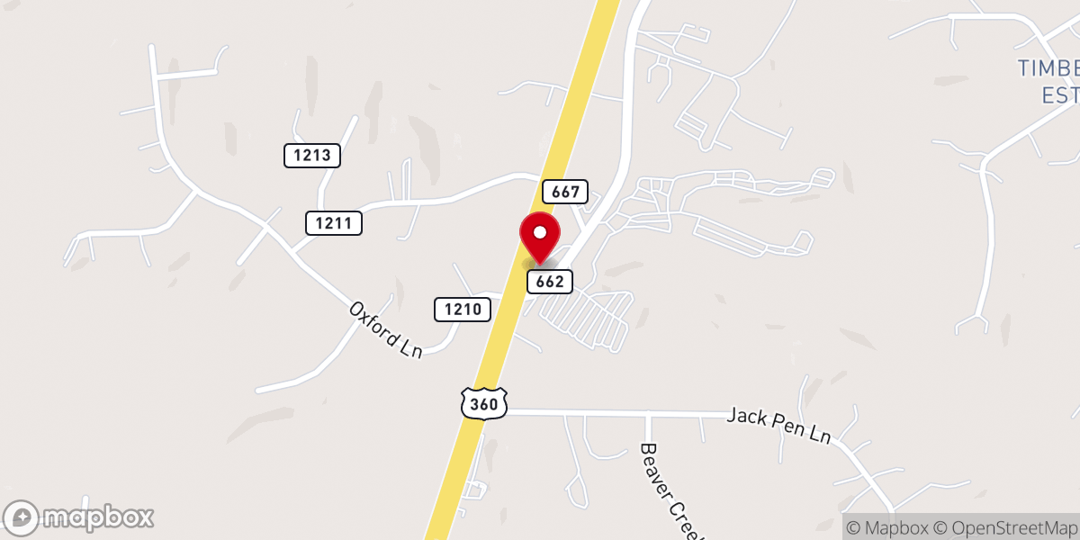 Map showing location of Tommy's Produce