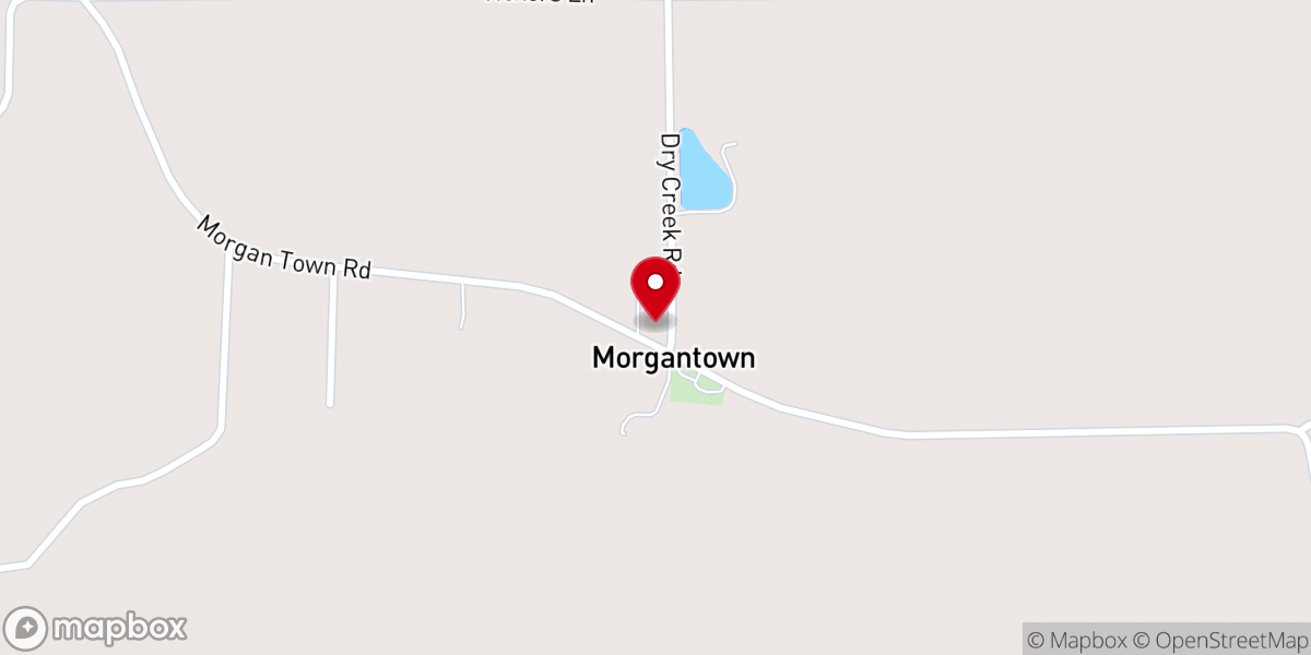 Map showing location of Morgan Chapel Baptist Church