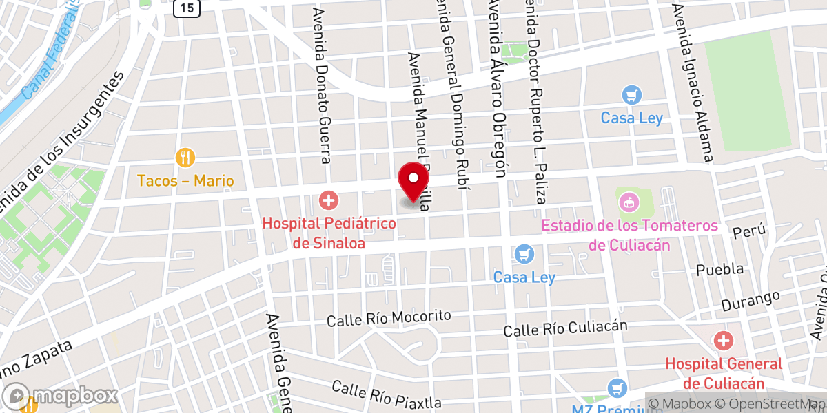 Map showing location of Iglesia Adventista del Séptimo Día - Culiacán Centro