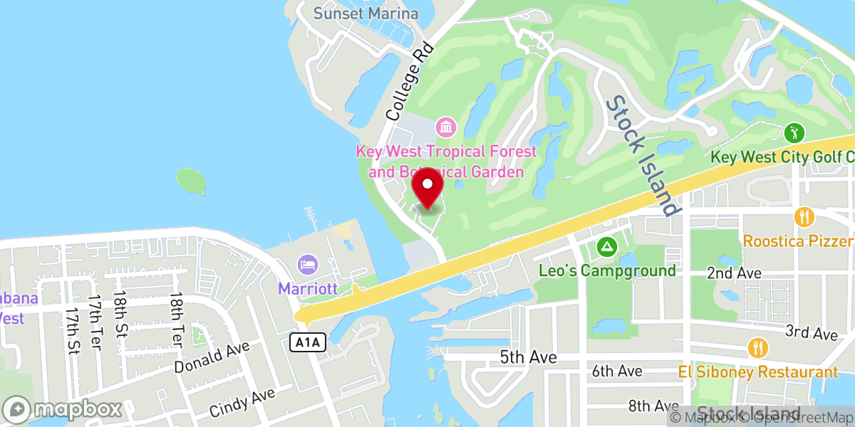Map showing location of Tropical Garden Weddings & Events