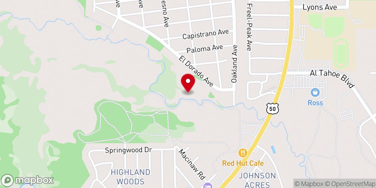 Map showing location of Tahoe Forest Weddings