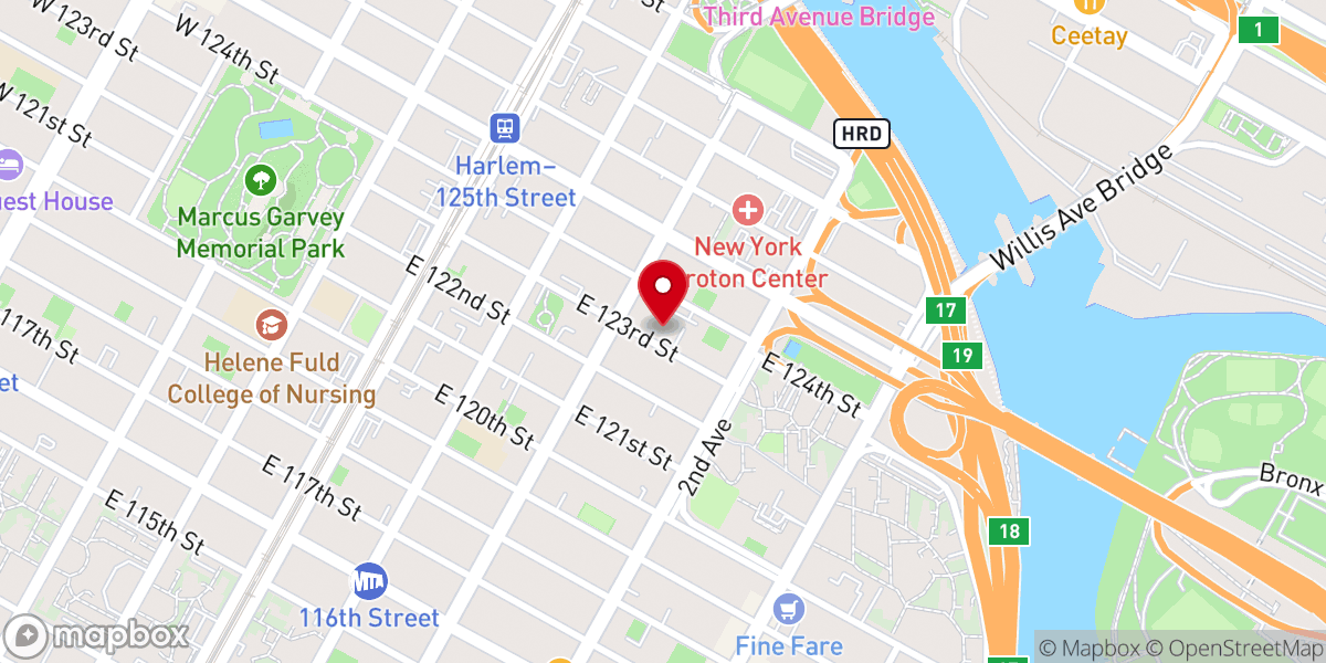 Map showing location of Chambers Memorial Baptist Church