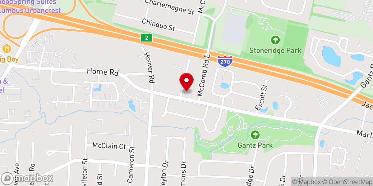 Map showing location of Homeland Church