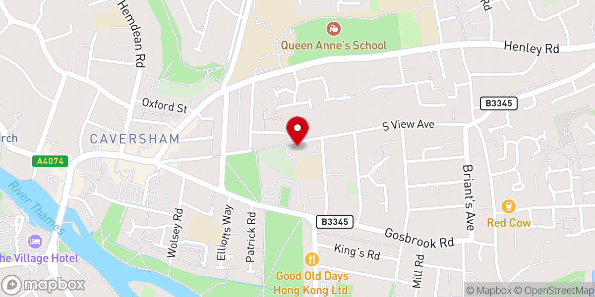 Map showing location of Our Lady & St Anne's R C Church
