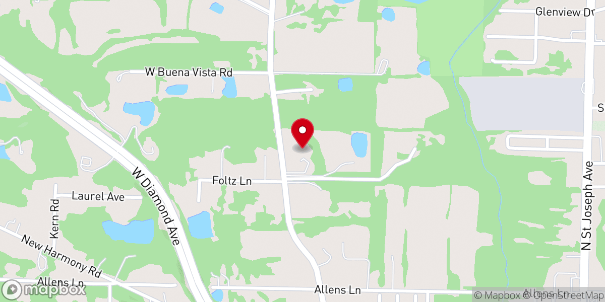 Map showing location of Bethel Pentecostal Church