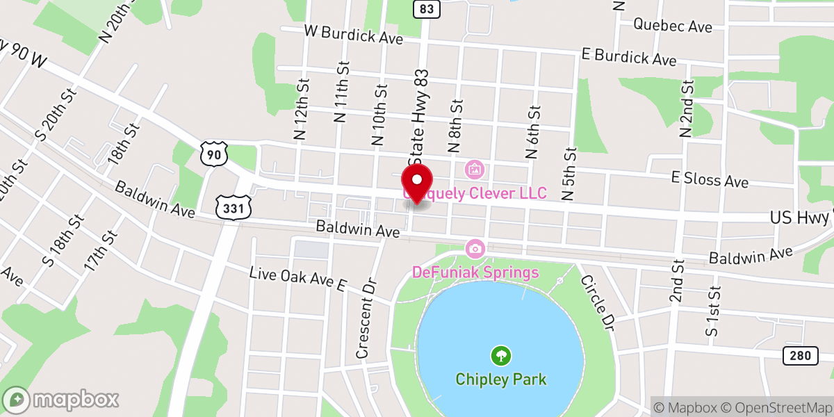 Map showing location of Florida Chautauqua Association