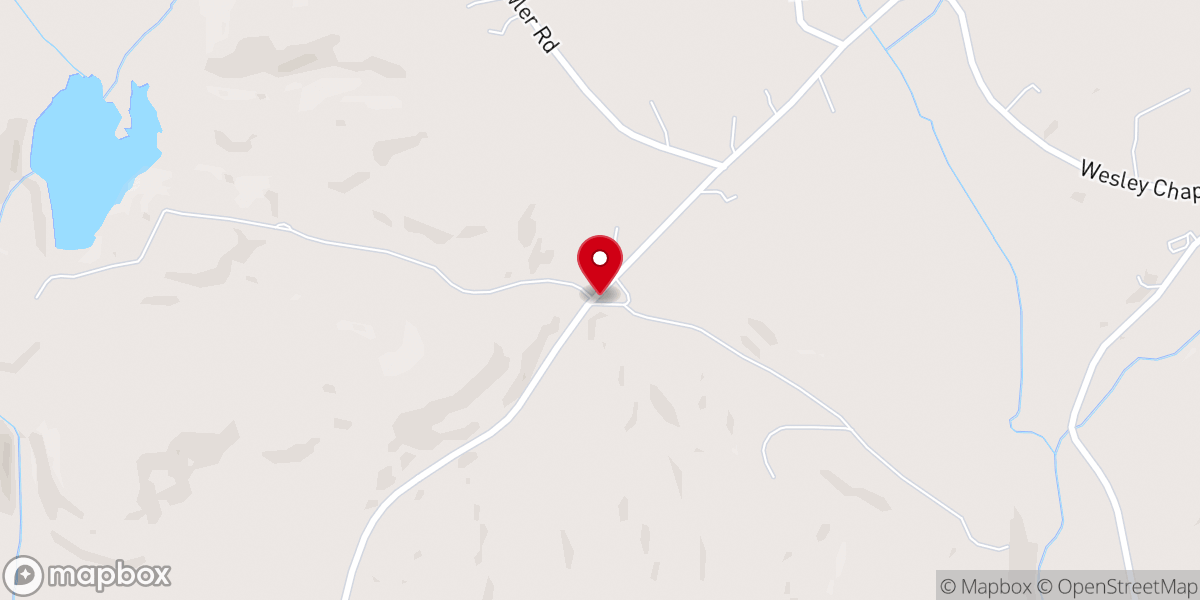 Map showing location of Wesley Chapel Methodist Church