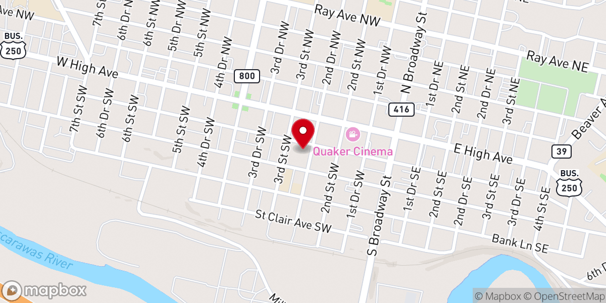 Map showing location of New Hope Ministries