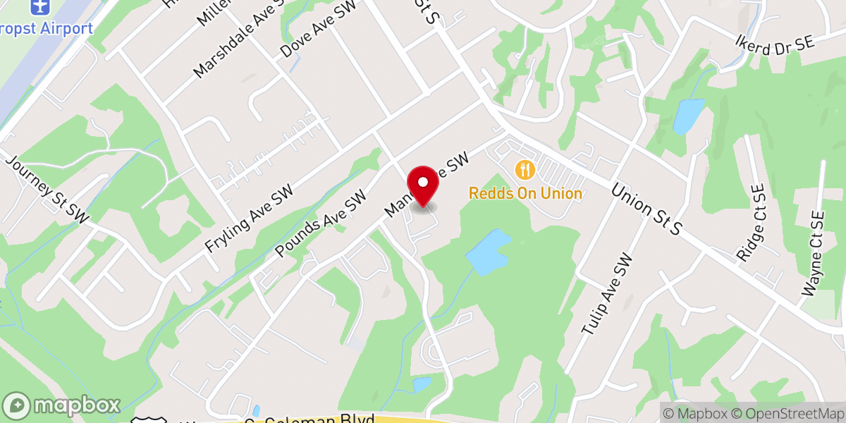 Map showing location of Our Lady of Guadalupe Hall