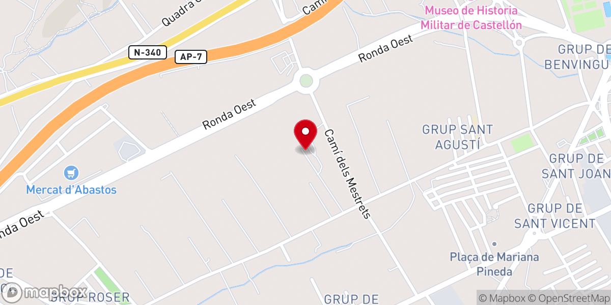 Map showing location of Iglesia de San Agustín
