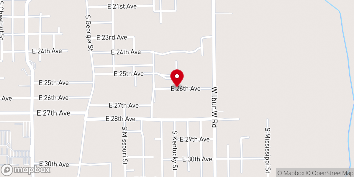 Map showing location of Lampkin Chapel Baptist Church