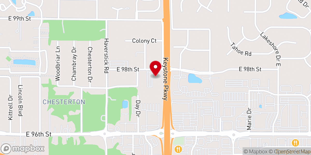 Map showing location of Connection Pointe Christian Church Carmel