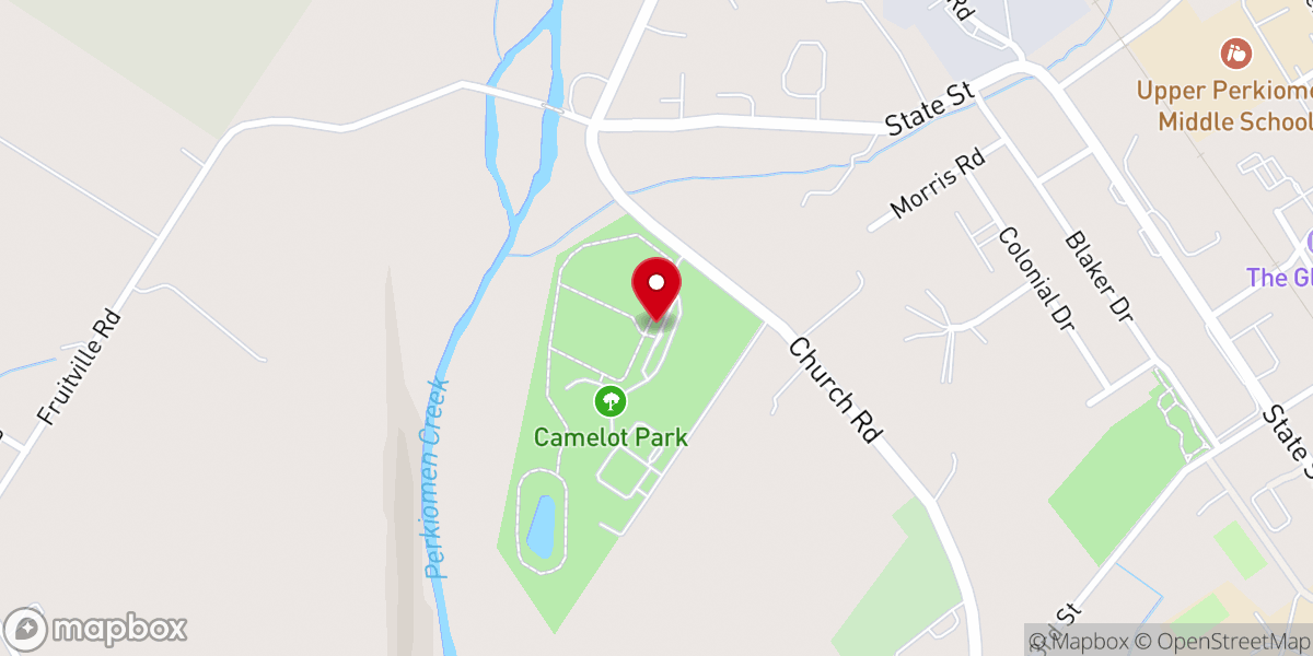 Map showing location of Camelot Park
