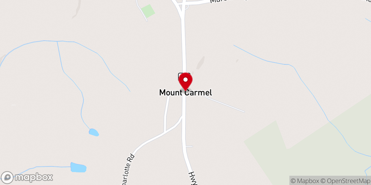 Map showing location of Mt Carmel