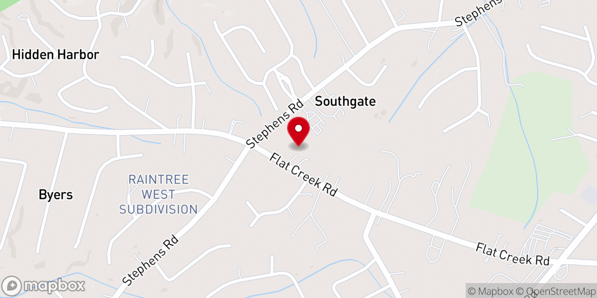 Map showing location of Sinner Point Baptist Fellowship