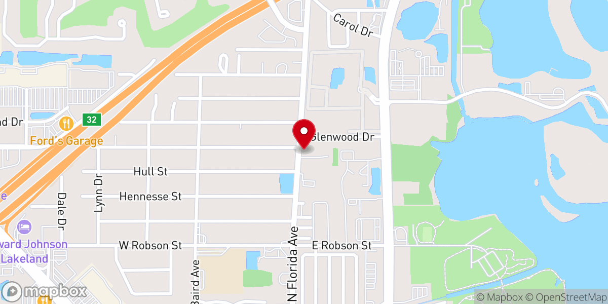 Map showing location of Faith Wesleyan Church