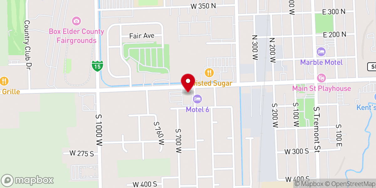 Map showing location of Crump Reese Chevrolet Service